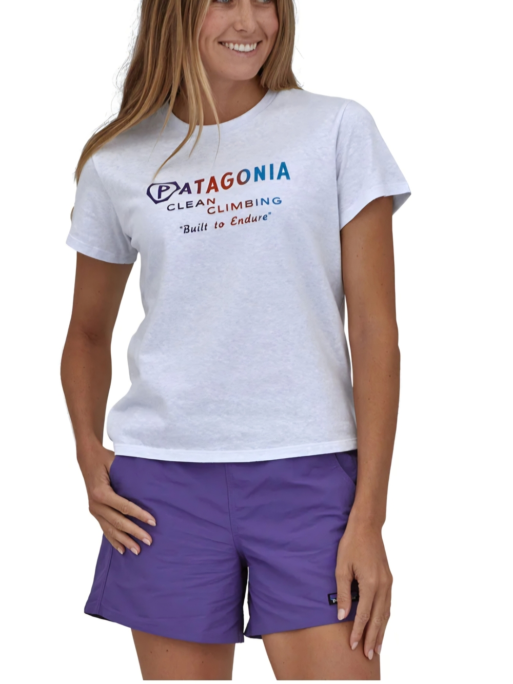 Patagonia Responsibili-Tee Women's Small White Graphic T-Shirt Recycled Cotton